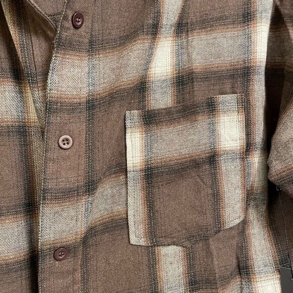 Baylor Brown Flannel Fall Winter Button Down Flannel Small NWT - Picture 3 of 6